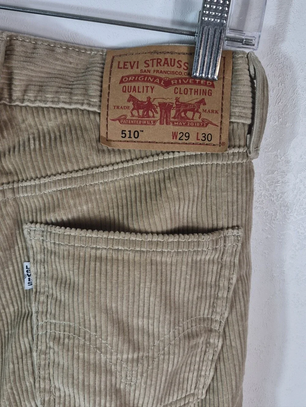 Levi's 510 Super Skinny Corduroy Pants Men's 29X30